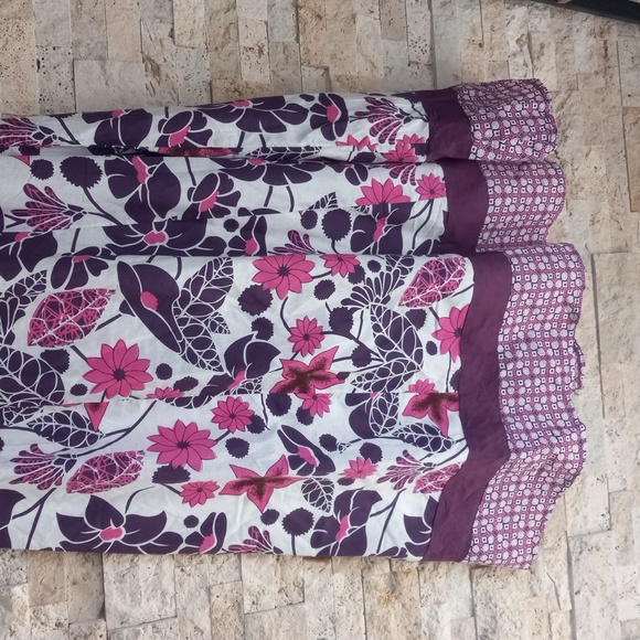 Aryeh Floral Dress Helter Mix Pattern Back Tie in Pink Boho Cotton Size L - Picture 4 of 16